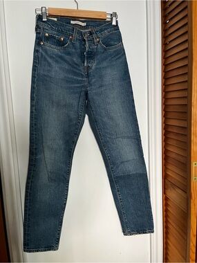 Levi's Women's Wedgie Jeans in Dark Blue Denim